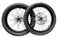 Jeu de roues à rayons Supermoto 17 pouces, jante avant 1.6x17 et jante arrière 2.15x17 avec pneus 70/90-17 et 90/80-17 pour Sur-Ron Light Bee X