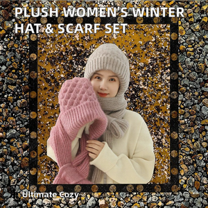 100% אקרילי נשים קטיף ארוך חורף חם צעיף משולב מעובה סבך מעובה מגן האוזן להגנת סקי חיצוני כובע פסים - Product Image 2