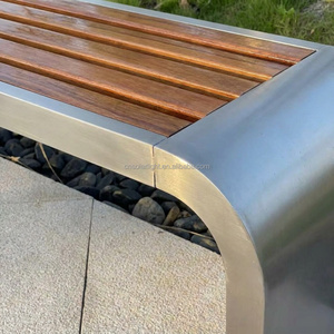 Banc public extérieur moderne en métal, <span class=keywords><strong>chaise</strong></span> longue de parc résistante aux intempéries, siège de <span class=keywords><strong>jardin</strong></span> pour place publique et parc communautaire - Product Image 3