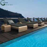 Chaise longue de style européen pour l'extérieur, balcon, villa, piscine, chaise longue de plage, chaise longue pliante en métal pour patio