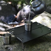 Table rectangulaire pliante compacte ultralégère en alliage d'aluminium pour le camping et l'ameublement extérieur – Vente en gros