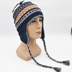 Tùy Chỉnh Giữ Ấm Lady Mùa Đông Dễ Thương Người Lớn Vành Tai Mũ Dệt Kim Beanie Men Jacquard <span class=keywords><strong>Hat</strong></span> - Product Image 2
