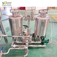 Équipement de brassage artisanal MICET, système de brasserie automatisé de 500 L, cuves de fermentation, kit de tuyauterie, conception compacte pour les petites brasseries