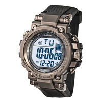 Jam Tangan Digital Industri Tangguh LASIKA WH9057 Layar Hitam Putih Tahan Air 3BAR Lampu Latar LED Alarm Stopwatch TPU Pria