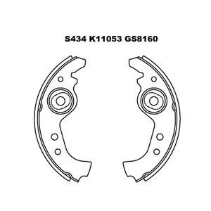 K11053เบรคหลัง S434-8017 GS8234 GS8160 FN0507ระดับพรีเมี่ยมสำหรับ Fiat 128 yugo GV <span class=keywords><strong>CABRIO</strong></span> gvx gvl 1971-1992 - Product Image 6