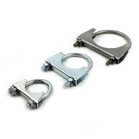 Colliers de serrage pour tuyaux d'échappement haute résistance, en acier zingué et galvanisé à chaud, colliers en U de 2,5 et 3,0 pouces, colliers de serrage en U en aluminium