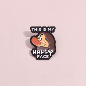 Antico moderno 'questa è la <span class=keywords><strong>mia</strong></span> faccia felice' spilla in smalto Anime Anime nana in metallo spilla con risvolto zaino distintivo gioielli per - Product Image 3