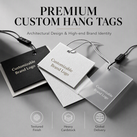 Étiquettes personnalisées imprimées avec logo, ensemble d'étiquettes de luxe avec cordon et épingle, étiquettes en papier pour vêtements.