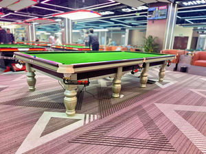 Professionnel 12 pieds en bois massif <span class=keywords><strong>anglais</strong></span> <span class=keywords><strong>billard</strong></span> Table de <span class=keywords><strong>billard</strong></span> haute qualité pleine grandeur Table de <span class=keywords><strong>billard</strong></span> accessoires coussin en caoutchouc - Product Image 6