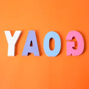 Chinese Supplier Custom Cutouts Home DIY Decor English Alphabet Letter Modern Wooden Crafts