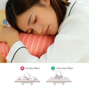 Подушка для сна YUE RISE с полосатым дизайном, <span class=keywords><strong>U</strong></span>-образная, для поддержки шеи, всесезонная, для офиса, из пены с эффектом памяти с медленным восстановлением - Product Image 3