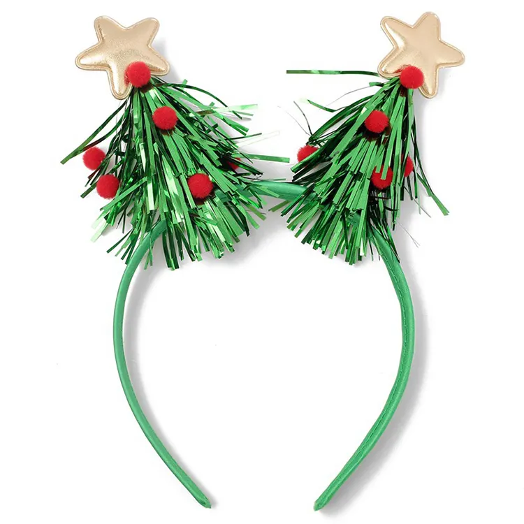 Hot Sale New Christmas Headband Antlers Xmas Tree Hat Hairband Kids Adult Christmas Party Decoration Hair Accessories