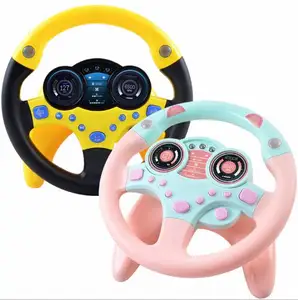 SS early educational kids interactive simulation driving toys light music electronic kids steering wheel toy for car seat