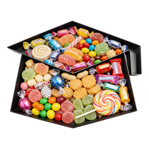 Plastic Food Student Class of Grade 2026 Graduation Cap Shaped Container Serving Tray Box - Product Image 2