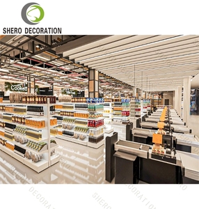 Aménagement complet de magasin pour supermarchés de fruits avec rayonnages de supermarché sur mesure et vitrines en bois et métal - Product Image 4