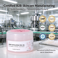 Gel exfoliant à la rose biologique naturel en marque propre, nettoyage en profondeur, blanchissant, hydratant, raffermissant, soin des pores, tous types de peau, visage