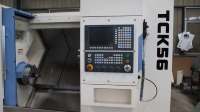 Tour à métaux horizontale de haute précision TCK56AX500/1000 avec tourelle mobile, centre de tournage à banc incliné