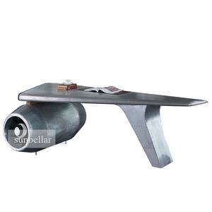 アビエーションファニチャー アビエイター ウィングデスク メタルアルミニウム 本物の航空機翼テーブル 飛行機 スピットファイア デスク アルミロフトインダストリー - Product Image 5