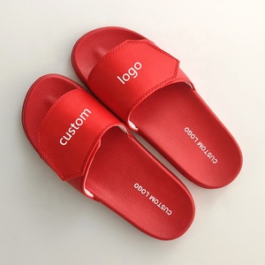 รองเท้าแตะชายหาดแบบแบน, รองเท้าแตะ PVC ดีไซน์ล่าสุดสำหรับผู้ชาย, รองเท้าแตะแบบสไลด์พร้อมสติกเกอร์โลโก้แบบกำหนดเอง, รองเท้าแตะผู้ชายแบบสไลด์ปี 2019 - Product Image 4