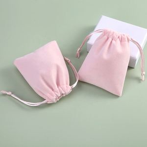 Bolsas de Terciopelo de Lujo Rosa Claro de 9x12cm para Joyería, Regalos, Pulseras, Bolsitas de Tela para Abalorios, Bolsas Pequeñas al por Mayor - Product Image 2