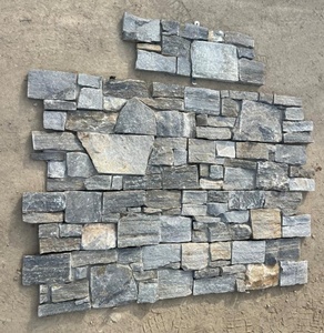 Revêtement mural extérieur décoratif moderne pour villa, en <span class=keywords><strong>ardoise</strong></span> bleue naturelle, pierre de culture, finition antique - Product Image 4