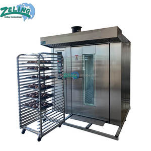 Nouveau Four Rotatif Commercial 16/32/64 Plateaux Électrique/Gaz/Diesel à Chariot <span class=keywords><strong>en</strong></span> Acier Inoxydable Double Alimentation pour <span class=keywords><strong>Boulangerie</strong></span>, <span class=keywords><strong>Pain</strong></span>, Maïs, Fruits - Product Image 3