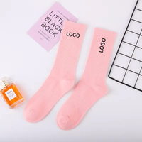 Chaussettes en coton jacquard avec logo personnalisé de haute qualité pour hommes