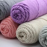 Échantillons Gratuits Fil Mélangé Coton Lait 8 Brins 100g Multicolore pour Crochet et Tricot