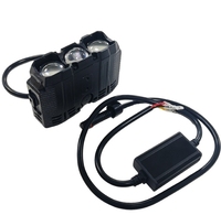 2x 200W Luces LED Blancas y Amarillas para Parrilla de Coche, Proyector LED Triple Ojo IP68, Luz Auxiliar Externa Antiniebla para Vehículos Todoterreno, SUV, Camiones