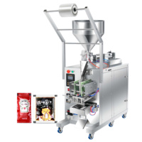 Machine de remplissage et d'emballage semi-automatique pour sachets de 200 ml de miel liquide, pâte épaisse, shampoing, arachides et autres aliments en petites pochettes