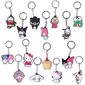 Fabrika toptan yeni varış PVC kauçuk sevimli karikatür 2D Kitty anahtar zincirleri özel Logo aksesuar promosyon satış anahtar zincirleri - Product Image 4