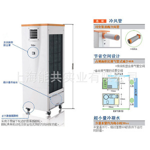 Suiden Portable Air Conditioner 1500W Cooling Only 298 Sq Ft <b>Plastic</b> Body With <b>Wheels</b> - Product Image 4