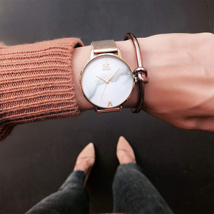 Set di Orologi di Lusso da Donna Shengke, Orologio SK Moda in Oro Rosa, Orologi con Bracciale da Donna, Reloj Mujer Montre Femme SK - Product Image 6