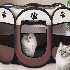 Puppy Playpen Indoor Pet Fence Breathable Scratch-Resistant Indoor Pet Safety Fence Oxford Cloth Pet Tent Button <strong>Dog</strong> <strong>Bed</strong> - Product Image 1