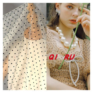 Dx161 ने शादी की पोशाक बनाने के लिए मोश पोका डॉट तुले फीता नेट कपड़े - Product Image 1