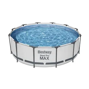 Bestway-56418, 12 pies x 39,5 pulgadas Conjunto de piscina de acero Pro MAX, juego de Piscina redonda sobre el suelo