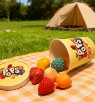 Mini glaces 3D aux fruits surgelés, saveurs mangue, pêche, citron, fruit du dragon, en coquille de chocolat, 150g, emballage individuel, Halal