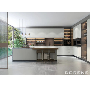 Dorene-muebles de cocina abiertos de grano de madera, diseño personalizado moderno, <span class=keywords><strong>Simple</strong></span>, laca, Interior, 2023 - Product Image 6