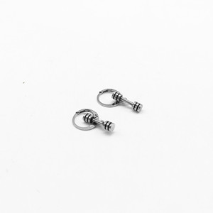 Boucles d'oreilles en forme d'haltères yunnique, en acier inoxydable, bijoux de fitness unisexes, cadeau, design géométrique GZYE-EC0002 - Product Image 2