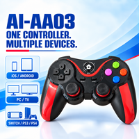 Manette de jeu sans fil ergonomique AI-AA03 avec support pour téléphone pour iOS Android Switch PS3 PS4 PC TV
