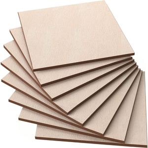 ขายส่งเครื่องประดับไม้ 50 ชิ้น ชิ้นส่วนไม้สี่เหลี่ยมขนาด 1 นิ้ว สำหรับงาน DIY และงานตัวอักษร พร้อมบริการดรอปชิปปิ้ง - Product Image 3