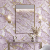 Papier peint PVC moderne multicolore à motifs floraux, imperméable et anti-moisissure, pour salon luxueux, canapé, salle à manger d'hôtel