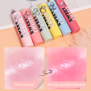 Venta al por mayor de maquillaje de etiqueta privada jalea lápiz <span class=keywords><strong>labial</strong></span> de larga duración hidratante Plumping impermeable PH Color cambiante fruta bálsamo <span class=keywords><strong>labial</strong></span> - Product Image 3