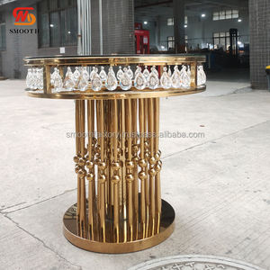 SMOOTH High Quality 90cm Wedding Party Stage Decor Cake <b>Table</b> Black Desktop Stainless Steel Cake Dessert <b>Table</b> - Product Image 3