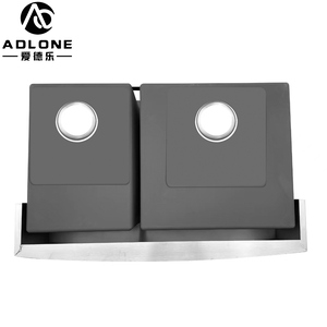 Fregadero de cocina de un solo cuenco de acero inoxidable hecho a mano, delantal doble de granja, diseño Rectangular frontal con escurridor y grifo - Product Image 4