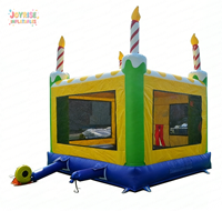 Château gonflable d'anniversaire 13x13 pieds pour enfants, château de saut extérieur pour fête d'anniversaire, parc de jeux