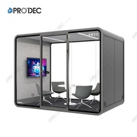 Station insonorisée de bureau personnel, amplificateur acoustique pour le bureau, étanche au son