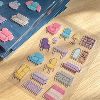 Autocollant décoratif 3D gonflé DIY de haute qualité, coloré et mignon, pour meubles, canapé, chaise, lampe, armoire, agenda et scrapbook