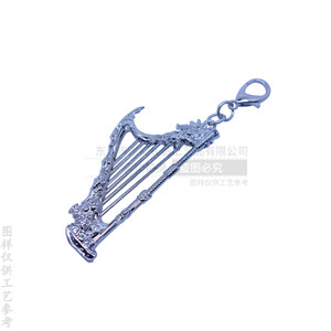 Porte-clés épée anime en alliage de zinc avec pompon, taille personnalisable, finition nickel brillant, accessoire modèle d'arme en métal - Product Image 5