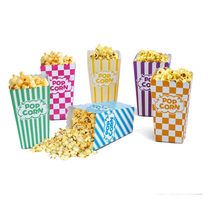 Màu In Cổ Điển Đảng Bỏng Ngô Snack Thức Ăn Nhanh Quadrate Đóng Gói Tùy Chỉnh Gấp Giấy Pháp Khoai Tây Chiên Hộp - Product Image 5